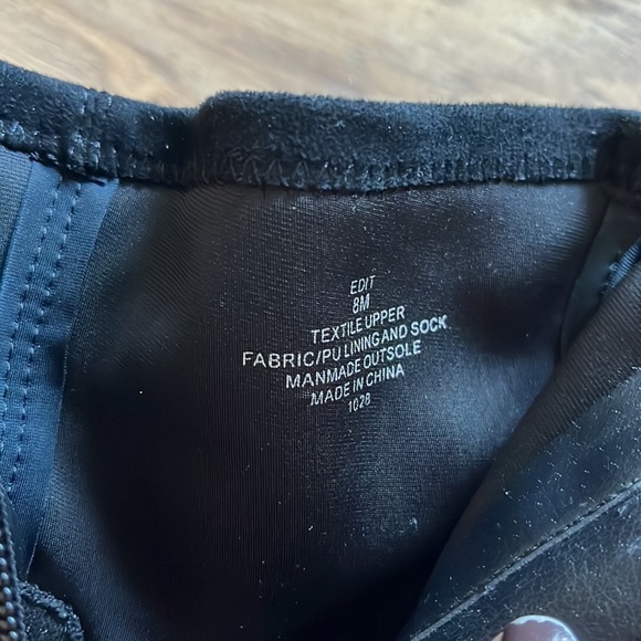 Steve Madden Edit Black Heeled Booties 8M - Picture 5 of 6